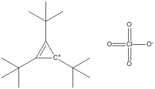 Molecular Structure of 19985-80-9 (Cyclopropenylium, tris(1,1-dimethylethyl)-, perchlorate)